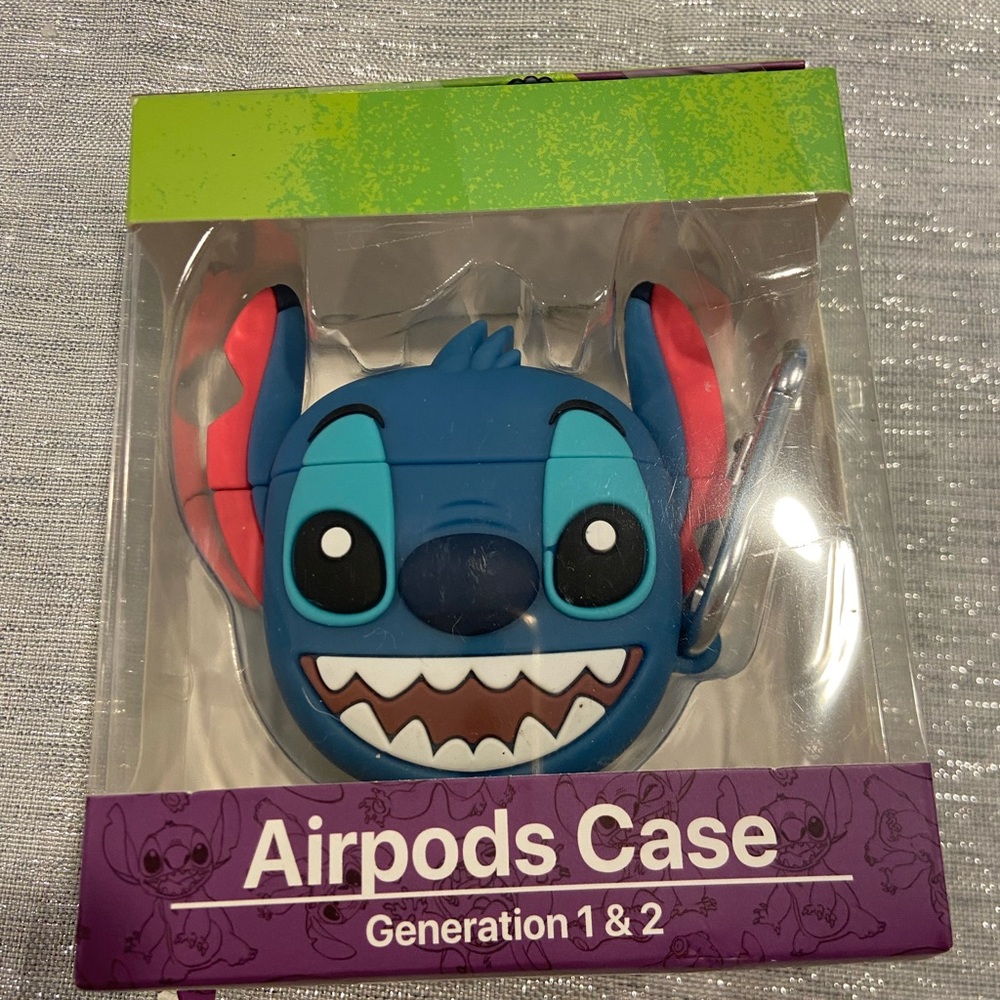 Disney Blue and Red Stitch AirPods Case
